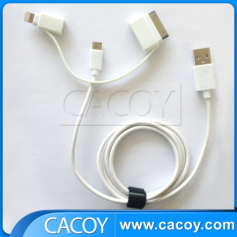 3 in 1 cable with detachable adapter
